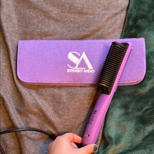 Straight Ahead Purple Hair Straightener Brush
